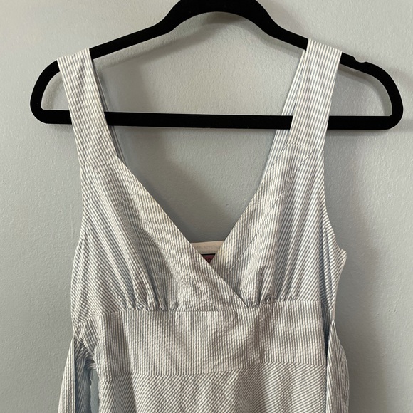 Vineyard Vines Blue & White Seersucker Dress Size 8 - Picture 3 of 9